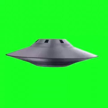 UFO飞碟外星飞船绿屏抠像后期特效视频素材