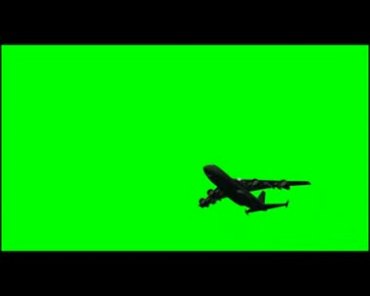大飞机运输机头顶飞过绿幕后期特效视频素材