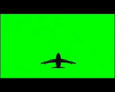 大飞机运输机头顶飞过绿幕后期特效视频素材