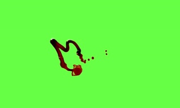 流血滴血血点绿屏抠像后期特效视频素材
