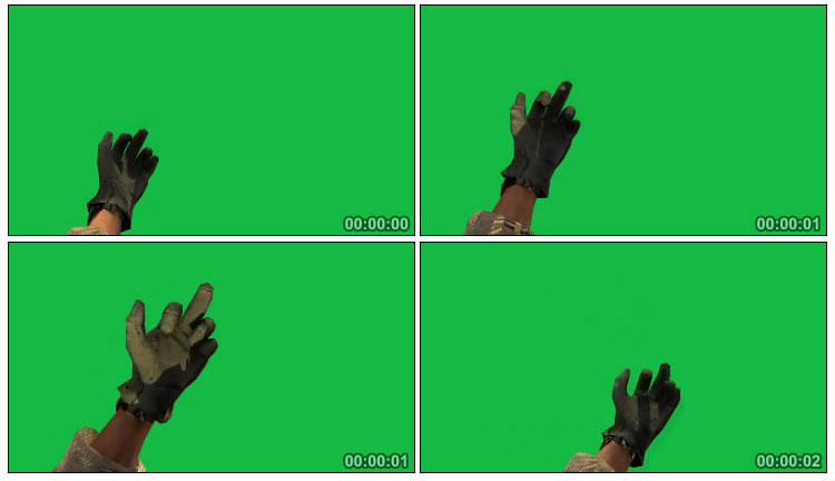 竖中指鄙视手势绿屏抠像后期特效视频素材