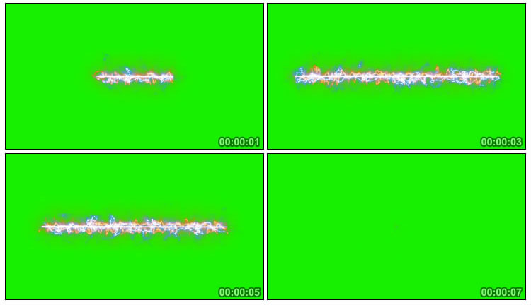 电流魔法闪电绿屏抠像后期特效（带音效）视频素材