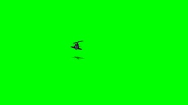 直升机快速飞过绿布抠像后期特效视频素材