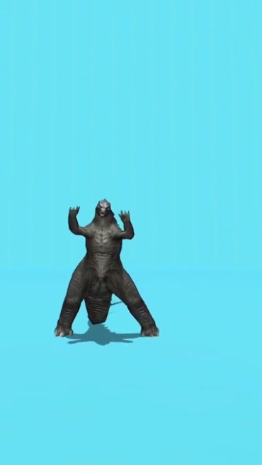 恐龙怪兽舞蹈跳舞搞笑后期特效视频素材
