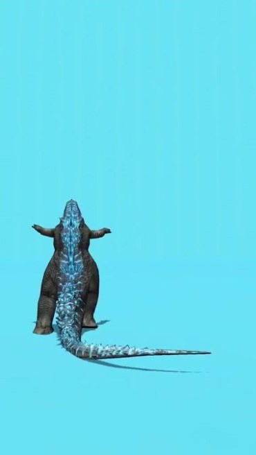 恐龙怪兽舞蹈跳舞搞笑后期特效视频素材