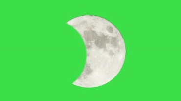 月食天狗食月满月逐渐消失绿屏抠像后期特效视频素材