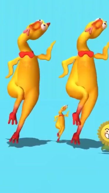 小黄鸡舞蹈跳舞后期特效视频素材