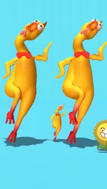 小黄鸡舞蹈跳舞后期特效视频素材