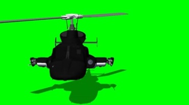 战狼直升飞机全方位旋转绿屏抠像后期特效视频素材
