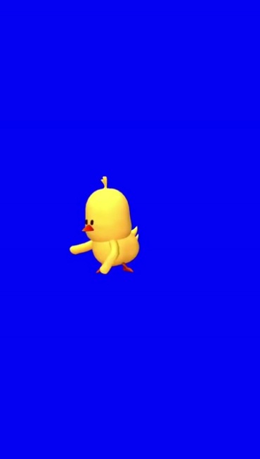 小黄鸭跳舞透明通道抠像后期特效视频素材