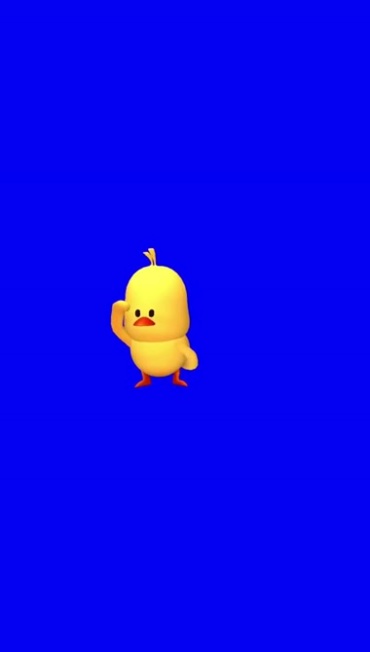 小黄鸭跳舞透明通道抠像后期特效视频素材