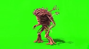 树怪树人怪物绿幕抠像后期特效视频素材