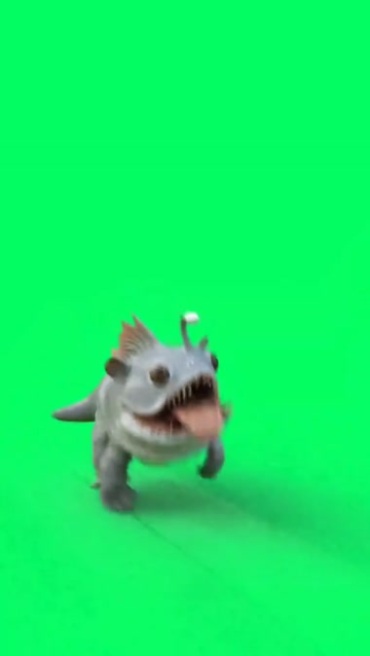可爱小怪兽宠物绿幕抠像特效视频素材