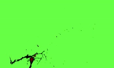 洒热血喷血溅血绿屏抠像后期特效视频素材
