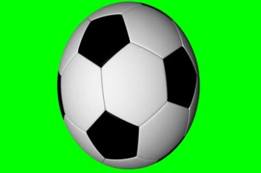 足球旋转绿屏抠像后期特效视频素材
