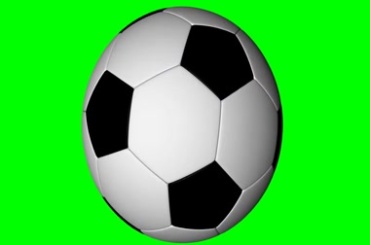 足球旋转绿屏抠像后期特效视频素材