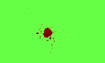流血滴血鲜血绿屏抠像后期特效视频素材