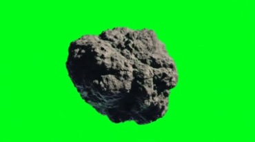 陨石多角度旋转展示绿屏抠像后期特效视频素材