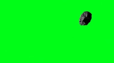 陨石多角度旋转展示绿屏抠像后期特效视频素材