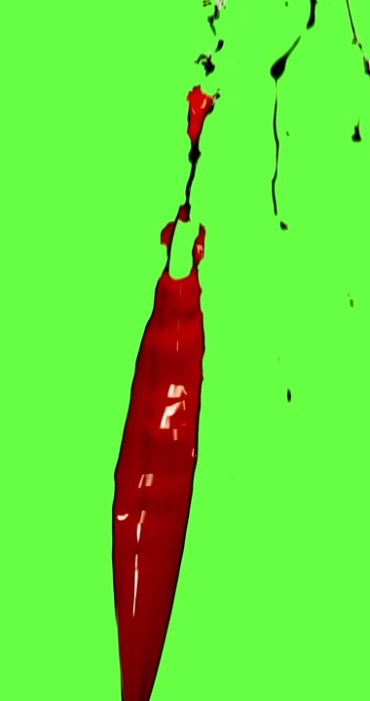 喷射鲜血冒血绿幕抠像后期特效视频素材