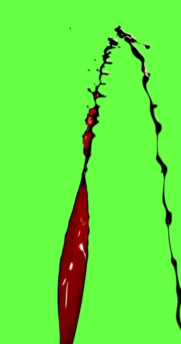 喷射鲜血冒血绿幕抠像后期特效视频素材