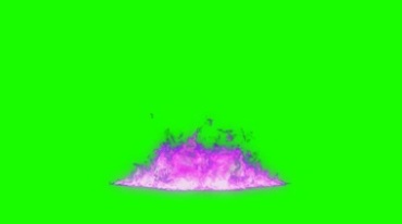 紫红色火焰战士绿幕抠像后期特效视频素材