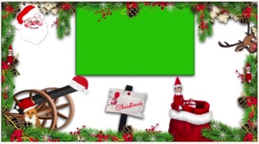圣诞节主题场景绿屏黑板后期特效视频素材