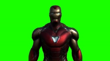 钢铁侠铠甲换脸绿屏抠像后期特效视频素材
