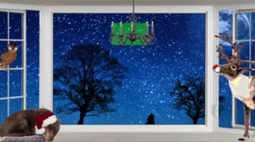 圣诞节夜空元素氛围背景视频素材