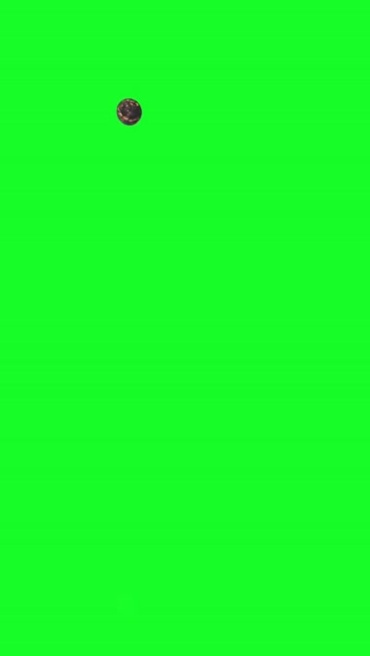 流星陨石火红的大铁球砸向地面绿屏后期特效视频素材