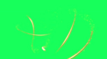 金色光条飞舞绿屏抠像后期特效视频素材