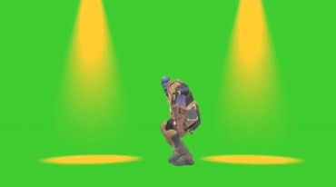 灭霸舞蹈跳舞卡通影视人物绿屏抠像后期特效视频素材