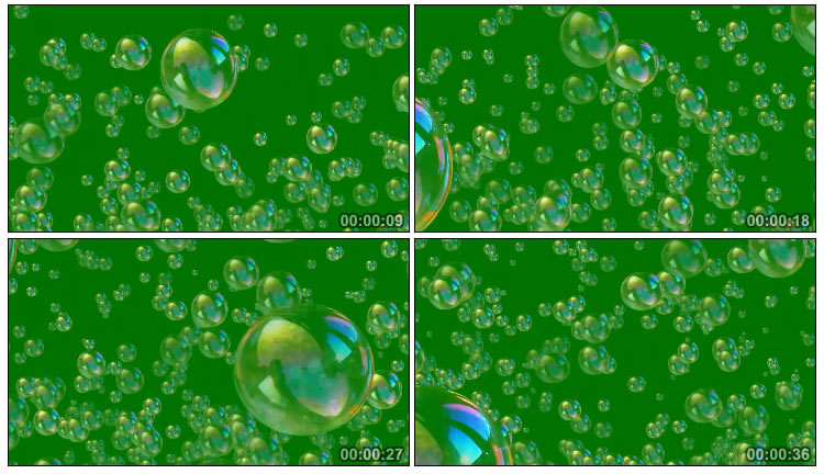 肥皂泡泡水泡泡飘飞绿屏抠像后期特效视频素材
