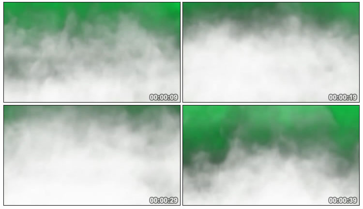 白色烟雾白烟升腾绿屏抠像后期特效视频素材