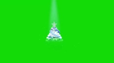 圣诞节驯鹿雪橇绿幕抠像后期特效视频素材
