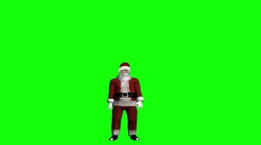 圣诞老人跳舞绿屏抠像后期特效视频素材