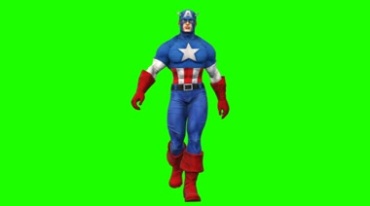 美国队长漫威英雄复仇者联盟绿屏抠像特效视频素材