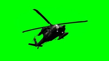 直升飞机悬空飞行仰拍绿幕后期特效视频素材