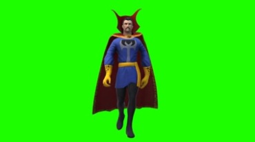 奇异博士披风漫威英雄绿屏抠像后期特效视频素材