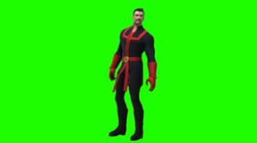 奇异博士超级英雄人物形象绿幕抠像后期特效视频素材