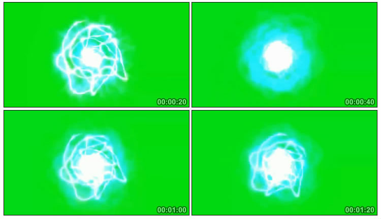 闪光魔幻能量球绿屏抠像后期特效视频素材