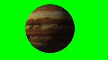 星球天体木星旋转绿屏抠像后期特效视频素材