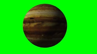 星球天体木星旋转绿屏抠像后期特效视频素材