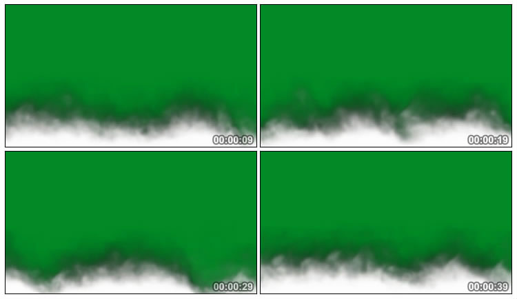 烟雾白烟脚底弥漫绿屏抠像后期特效视频素材