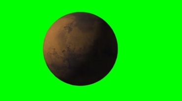 火星旋转星球转动绿屏抠图后期特效视频素材