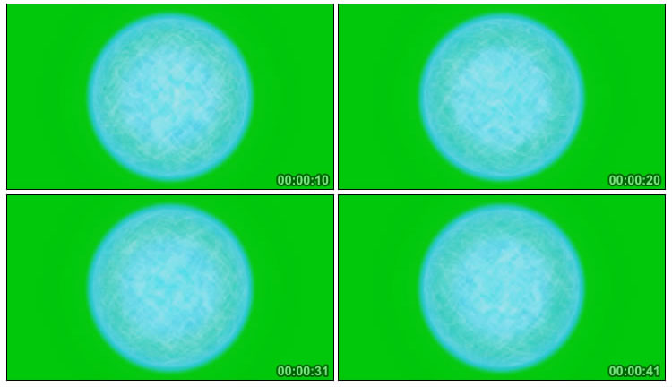 螺旋丸闪电球能量球绿屏抠图后期特效视频素材