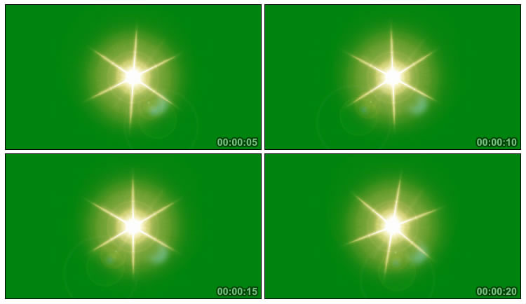 光晕闪光光芒十字光线绿屏抠像后期特效视频素材