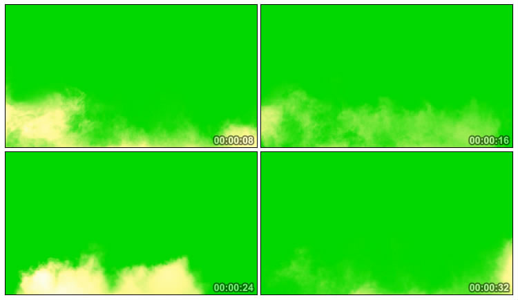 火焰烟气扩散绿屏抠像后期特效视频素材