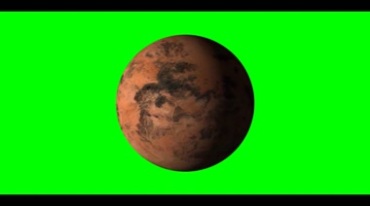 星球缓慢自转旋转绿屏抠像后期特效视频素材