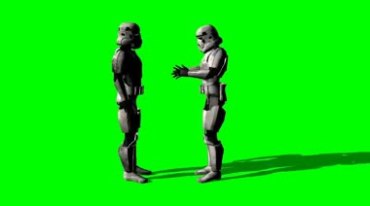 星球大战士兵战士绿屏抠图后期特效视频素材